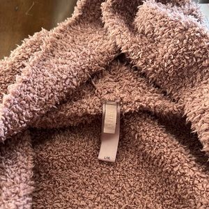 Skims L/XL teddy zip up hoodie dusty rose clay